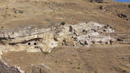 Aerial View Of Mountains Containing Caves