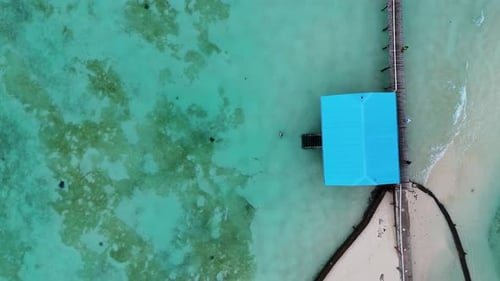 Drone Aerial of Onok Island, Balabac Philippines – Tropical Beach, Turquoise Water, Coral Reef