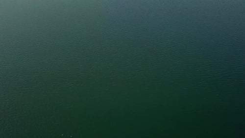 aerial footage of the lake in 30 fps