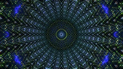 Abstract Glowing Kaleidoscope Pattern Motion Background