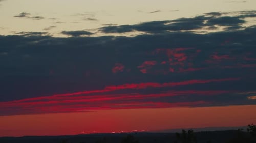 Dramatic Sunset with Red and Orange Skies