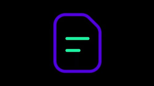 Minimalist Flat Design Document Icon Animation