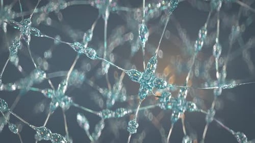 Réseau neuronal d'apprentissage en profondeur basé sur l'intelligence artificielle. Animation de rendu 3D en boucle fluide