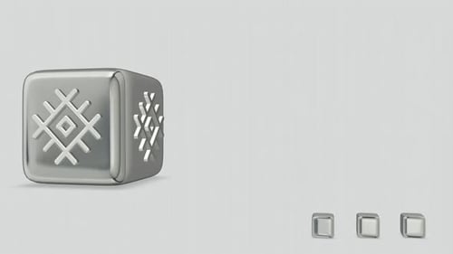 Luxury Business Background, Silver Cubes, Exclusive, Figures, Reflection, 3D Render