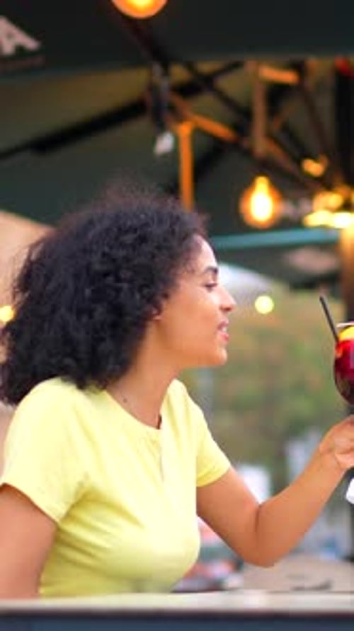 Friends Enjoying Celebrating Toasting with Cocktails in a Bar