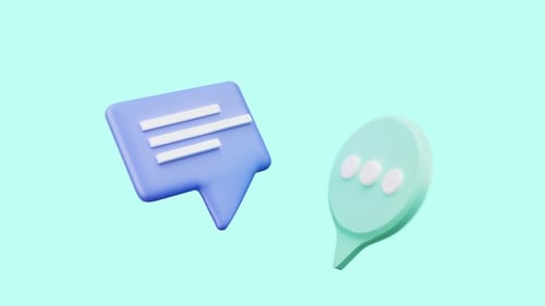 Blaues 3D-Meldungsfeld