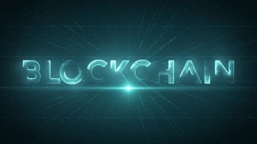 Blockchain 4 K Digital Data Text