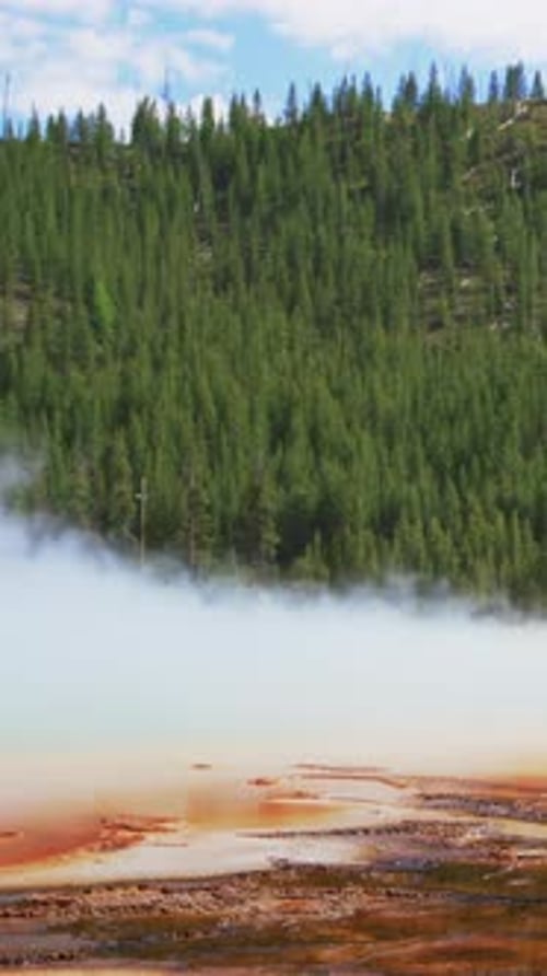 Enjoy a Breathtaking Scenic View Showcasing the Vibrant Landscape of Yellowstone National Park
