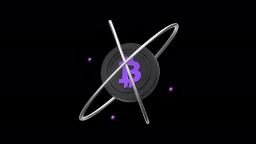 bitcoin global network 3D Animation, Alpha Channel, Transparent Background