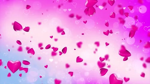 Colorful Valentines Day Heart Background Loop V2