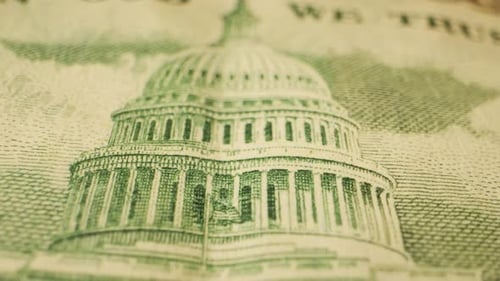 Fifty Dollars Banknotes Closeup American Currency USD Central Bank 50 Dollar Money Macro Economy