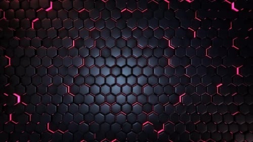 Glowing Hexagons Data Points Numbers In A Futuristic Cyberspace Background High Tech Interface Dark