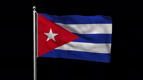 Realistic Waving Cuban Flag Loop