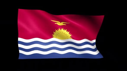 Waving Kiribati National Flag Animation