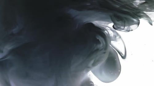 Dark Paint Swirls Filling White Space