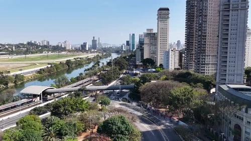 Famoso horizonte de São Paulo no centro de São Paulo, Brasil.