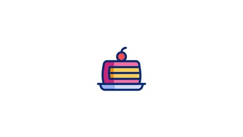 Animated Cake Slice Wiggle and Internal Reveal