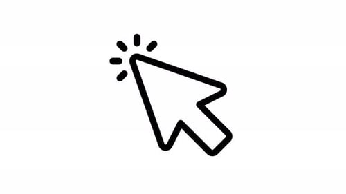 Animated Minimalist Mouse Cursor Click Icon
