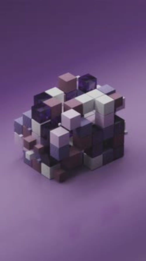 Animação de fábrica satisfatória em loop 3D