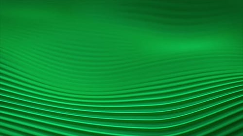 3D Green animated waves