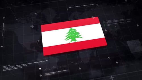 Lebanon Background With Flag