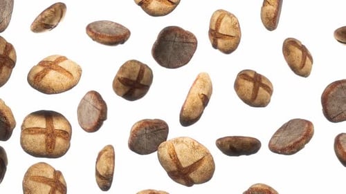 Round Rye Bread Floating Loop on White