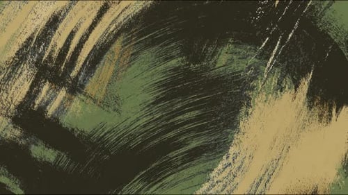 Abstract brush stroke animation with green and black textures