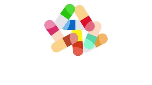 Colorful Medical Capsules Rotating Animation