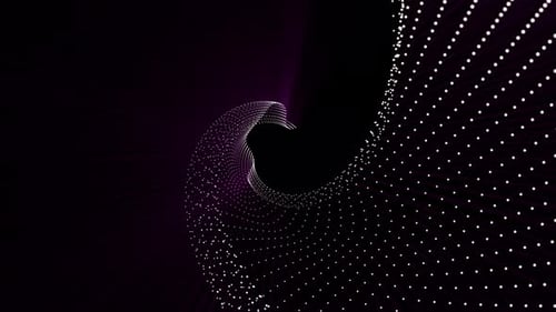 abstract glowing 3d stroke wave geometric tunnel background. digital particles wave lines psychology