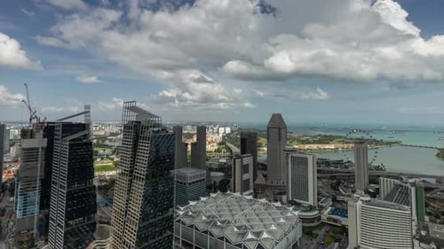 Singapore City Skyline From a High Vantage Point