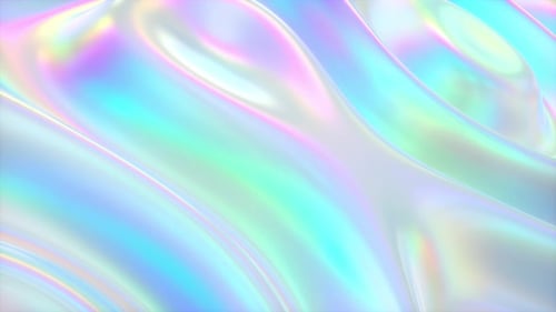 Colorful Irridiscent Flowing Shape Motion Background