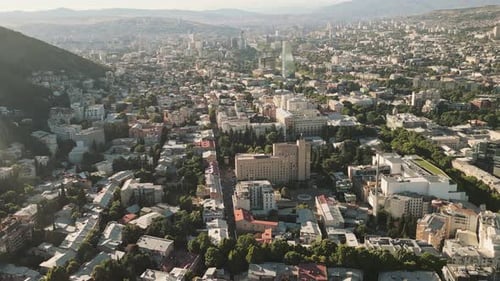 Tbilisi Cityscape Buildings In Georgia