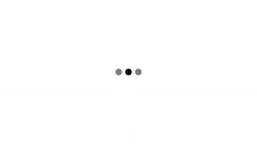 Infinite loading animation with alpha channel. Flat loading animation with center dots moving like i