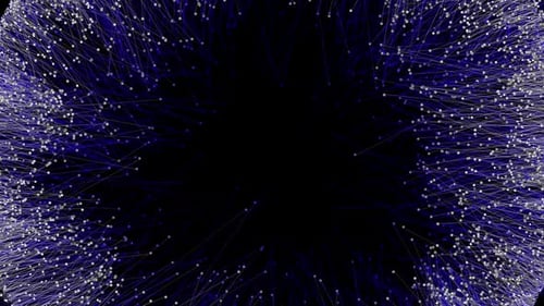 Abstract Blue Particle Network Lines Background Loop