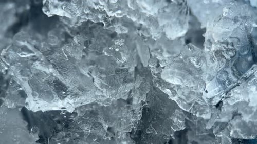 Extreme Close Up of Crushed Ice Textures