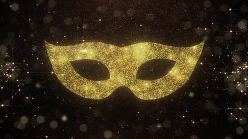 Golden Glitter Mask Reveal Animation