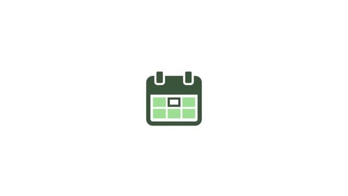 Animated Flat Design Calendar Icon with Date Highlighting
