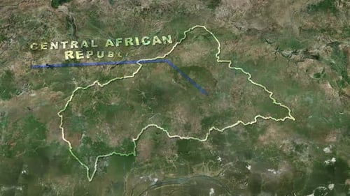 3D Earth Globe Zoom to Country Outline Reveal