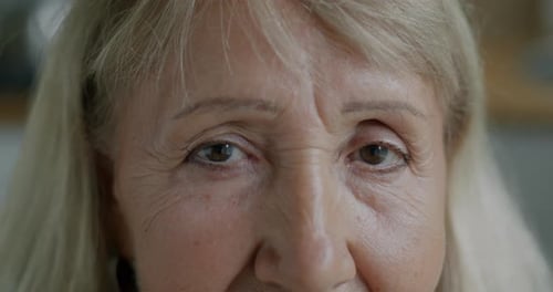 Senior Woman's Eyes in Intimate Close-Up