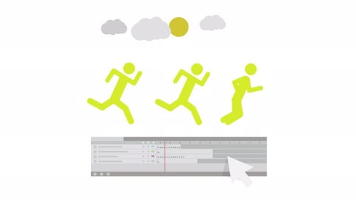 Flat Design Running Animation Process Explained