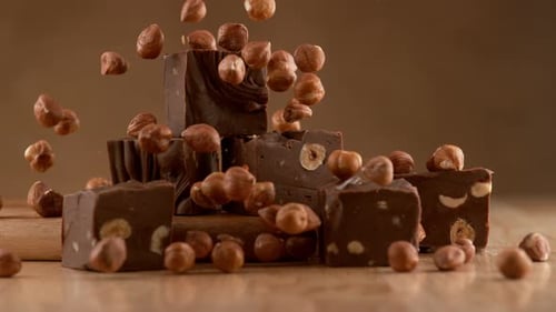 Hazelnut Chocolate Fudge with Ingredients Falling in . with Phantom