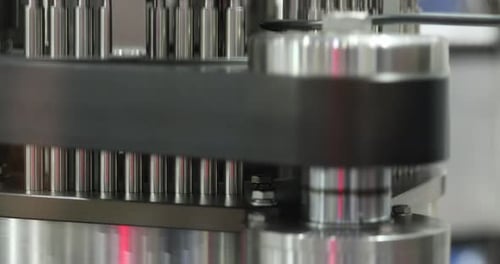 Rotary Multi Head Industrial Machine Processing Components on Automated Line