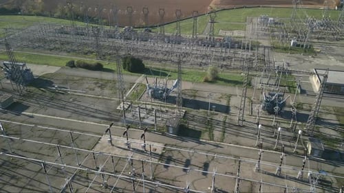 Hochspannungsschaltanlage für Umspannwerke aus der Luft