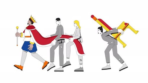 Social Conflict and Justice Animated Flat Design Illustration