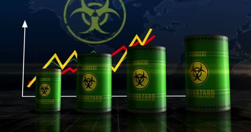 Global Biohazard Risk: Animated Data Visualization with Growing Barrels