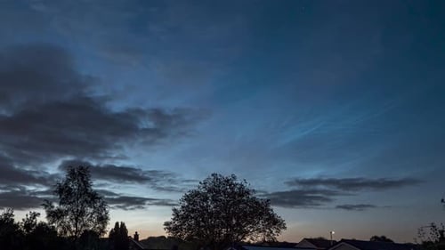Sunrise Time Lapse Above Suburban Neighborhood