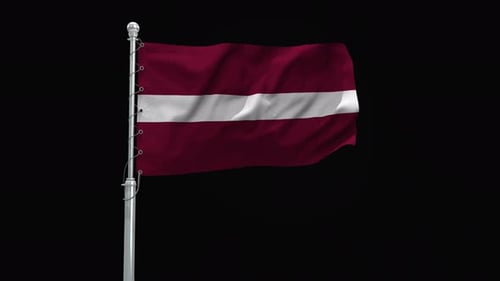 Waving Flag on Pole Seamless Loop