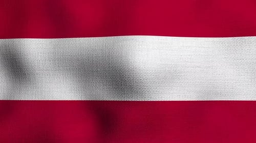 Austria National Flag Waving Seamless Loop