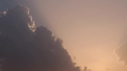 Timelapse of fast moving Clouds during evening sunset time