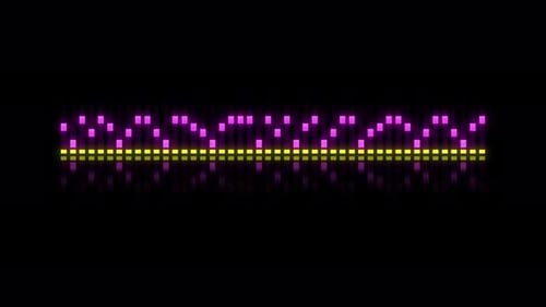 Abstract music sound wave glowing neon.